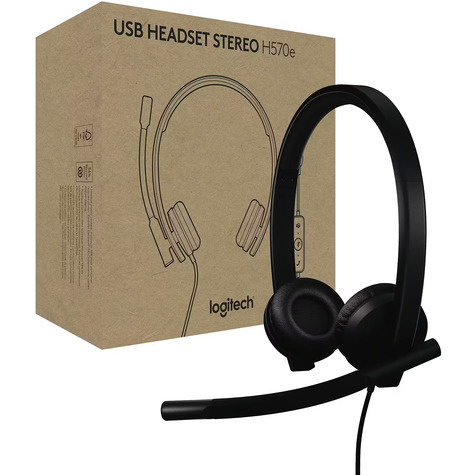 Logitech Stereo Headset H570e USB-A zwart (Teams Versie]