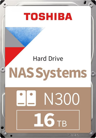 Toshiba 8.9cm (3.5") 16TB SATA3 NAS N300 7200RPM intern bulk