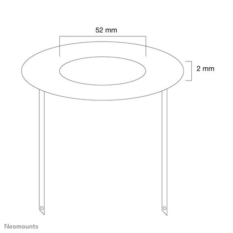 Neomounts FPMA-CRB5 Afdekrozet - diam. 52 mm