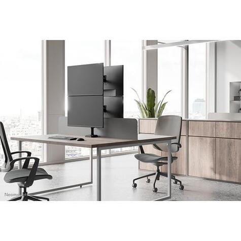 Neomounts DS60-600BL2V Monitorarm voor twee schermen 10-32
