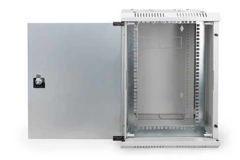 DIGITUS 10" en 19" combi wandbehuizing 10U horizontaal (10"), 5U verticaal (19"), grijs