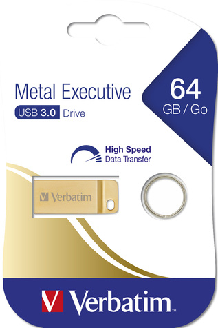 Verbatim USB-Stick  64GB Verbatim 3.2 Metal Executive Gold