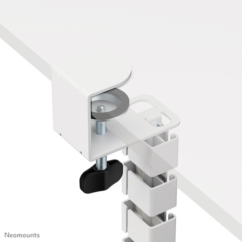 Neomounts Cable Spine Organizer for sit/stand desk frames clamp mounted white