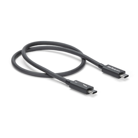 STARTECH 50cm (1.6ft) Thunderbolt 3 Cable, 40Gbps, 100W PD, 4K/5K Video, Thunderbolt-Certified