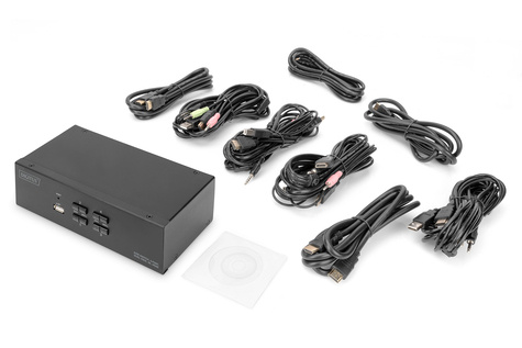 DIGITUS KVM / audio / USB switch - 4 ports