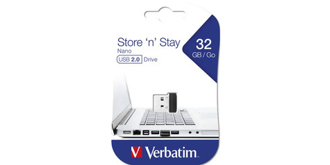 Verbatim USB-Stick Store 'n' Stay NANO - USB 2.0 - 32 GB - Black