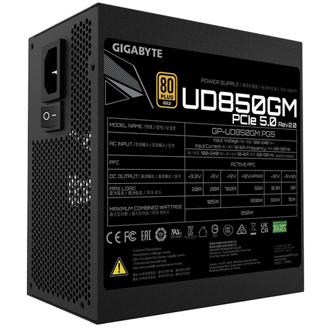 Gigabyte UD850GM PG5 V2 - power supply - 850 Watt