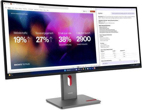 Lenovo Curved LCD-Display ThinkVision P40WD-40 - 100.8 cm (39.7") - 5120 x 2160 5K2K WUHD