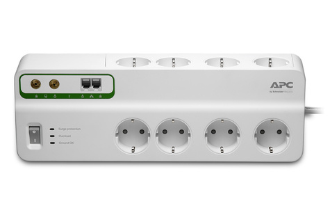 APC APC overspanningsbeveiliging Performance 8 wegs telefoon/coax 230V