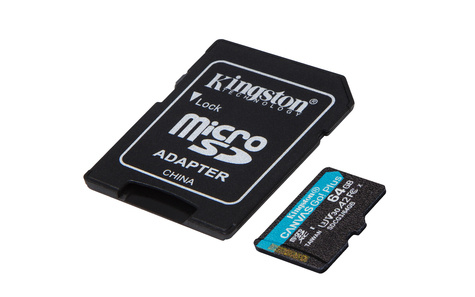 Kingston SDXC Card Micro 64GB UHS-I U3 Canvas Go! Plus