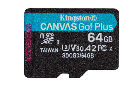 Kingston SDXC Card Micro 64GB UHS-I U3 Canvas Go! Plus