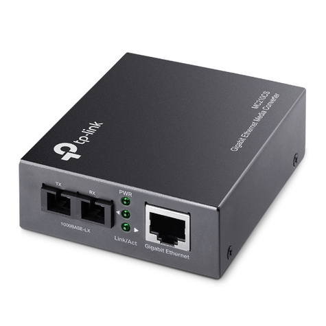 TP-Link 1 Gb RJ45 naar 1 Gb SC fiber convertor