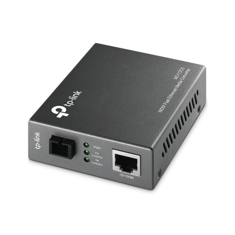TP-Link 10/100 RJ45 naar 1 Gb SC fiber convertor