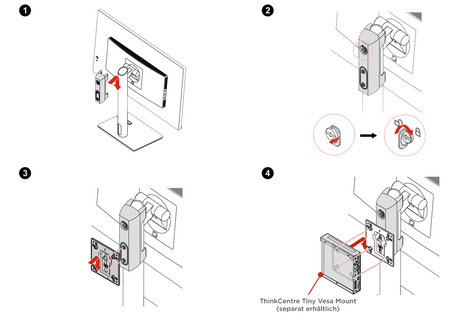 Lenovo ThinkCentre Tiny Clamp Bracket Mounting Kit III