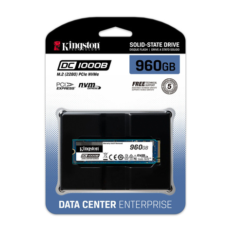 Kingston SSD 960GB Kingston 2,5" (6.4cm) NVMe    DC1000B retail