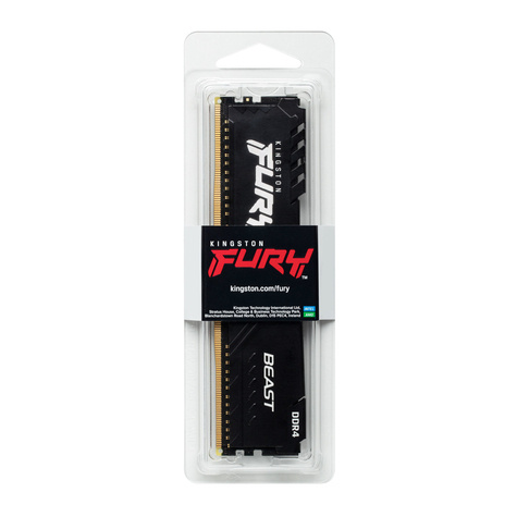 Kingston DDR4  16GB PC 3600 CL18 Kingston FURY Beast Black retail
