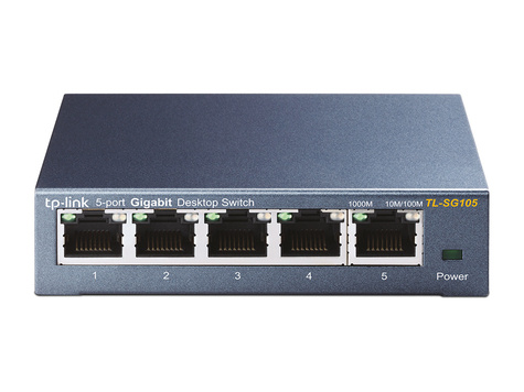 TP-Link TL-SG105 5-Port Metal Gigabit Switch - switch - 5 poorten - onbeheerd