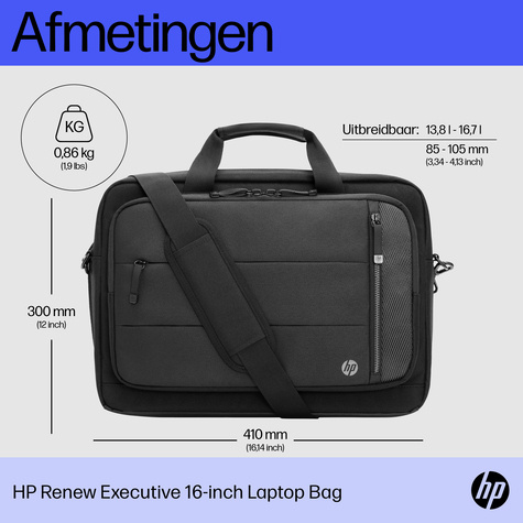 HP 16 inch Renew Executive Laptop Bag - Black