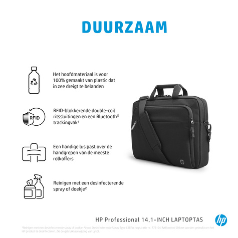 HP 14 inch Professional Laptop Bag - Black