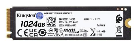 Kingston SSD    1TB Kingston M.2  PCI-E   NVMe    KC3000