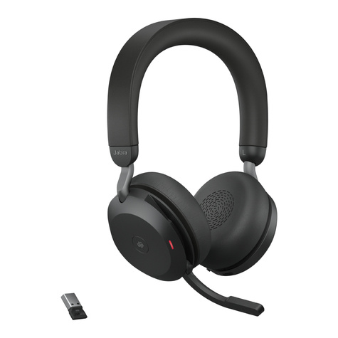Jabra Evolve2 75 Link380a MS Stereo Stand Black