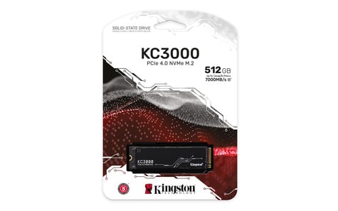 Kingston SSD  512GB Kingston M.2  PCI-E   NVMe    KC3000 retail