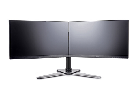 Iiyama DS1002D-B1 stand - instelbare arm - voor 2 monitoren - zwart
