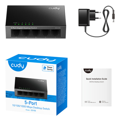Cudy 5 Poort 1Gbit Metalen behuizing