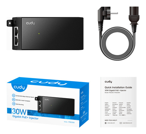 Cudy POE Injector PoE200 - 30Watt 802.3at/af