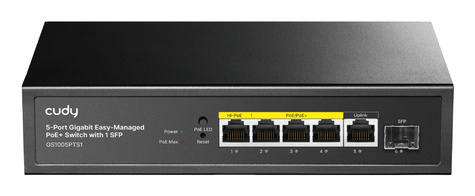 Cudy 5 Poort 1Gbit PoE+ /1x SFP