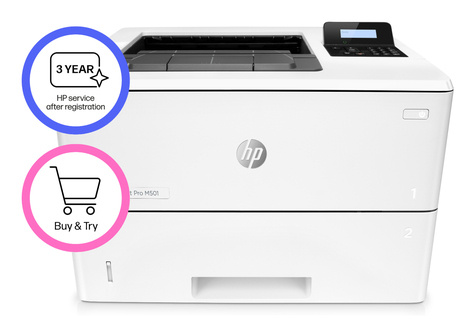 HP LaserJet Pro M501dn MONO / LAN / Wit-Zwart