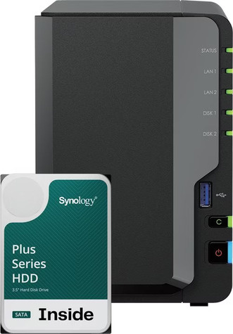 Synology Synology DS225+ 2Bay 32TB NAS met 2x 16TB Synology Plus HDD