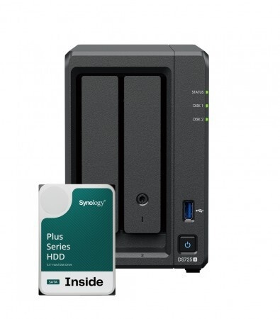 Synology DS725+ 2Bay 16TB NAS met 2x 8TB Synology Plus HDD