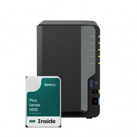 Synology Synology DS225+ 2Bay 24TB NAS met 2x 12TB Synology Plus HDD