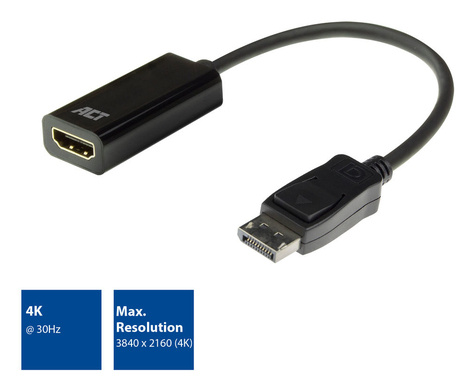 ACT Adapter DisplayPort male - HDMI female
