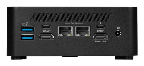 MSI Cubi NUC AI 1UMG-005EU Intel Core Ultra 7 155H 16 GB DDR5-SDRAM 1 TB SSD Windows 11 Pro Mini PC Zwart