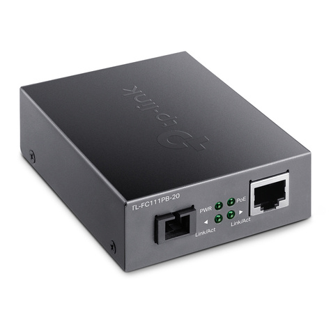 TP-Link 10/100 Mbps RJ45 to 100 Mbps Single-mode SC  WDM Bi-Directional Fiber Converter With 1-Port PoE