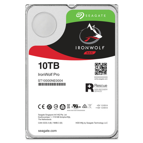Seagate 8.9cm (3.5")  10TB SATA3 IronWolf Pro 7200 256MB intern