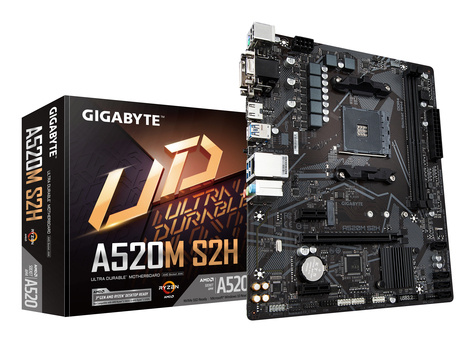 Gigabyte AM4 A520M S2H - M.2/DP/HDMI/DVI/VGA/ÂµATX