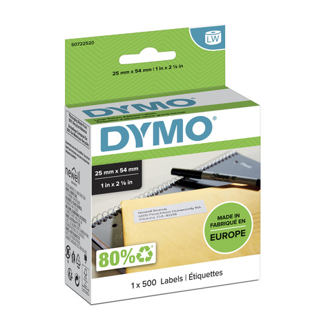 DYMO LW - Grote retouradreslabels - 25 x 54 mm - S0722520