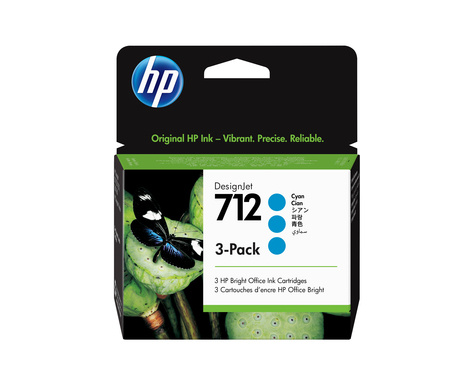 HP 712 3er Pack Cyan