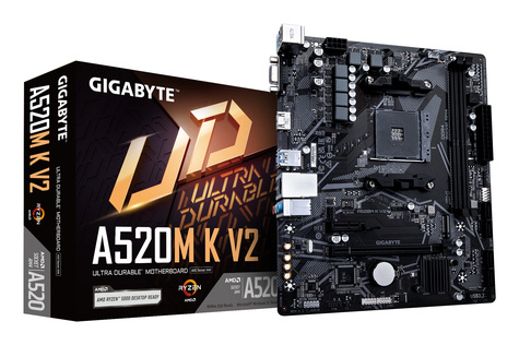 Gigabyte MB Gigabyte A520M K V2          (A520,AM4,mATX,AMD)