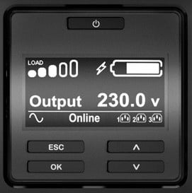 APC Smart-UPS On-Line SRT1000RMXLI-NC Noodstroomvoeding - 1000VA, 6x C13 uitgang, rackmount, NMC
