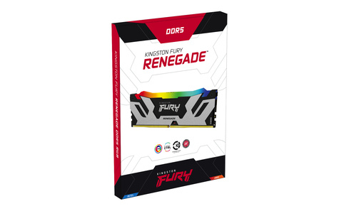 Kingston FURY Renegade RGB - DDR5 - kit - 32 GB: 2 x 16 GB - DIMM 288-pin - 7200 MHz / PC5-57600