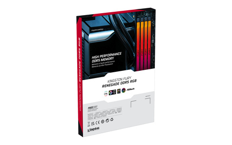 Kingston FURY Renegade RGB - DDR5 - kit - 32 GB: 2 x 16 GB - DIMM 288-pin - 7200 MHz / PC5-57600