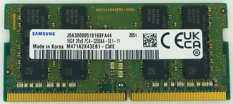 Samsung RAMNDDR4 SO 3200 16GB Samsung M471A2K43EB1-CWE