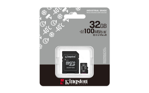 Kingston Industrial - flash memory card - 32 GB - microSDHC UHS-I