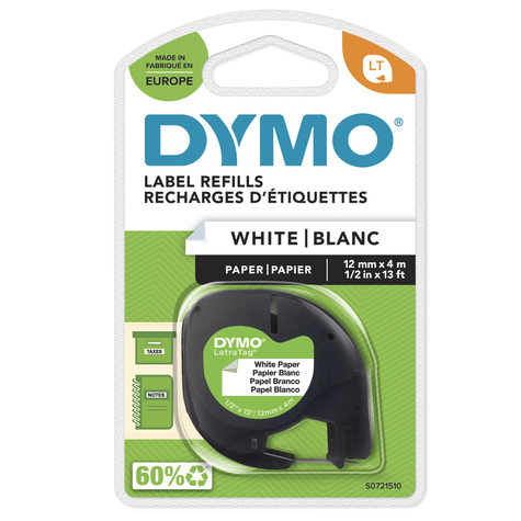 DYMO S0721510 labelprinter-tape Zwart op wit