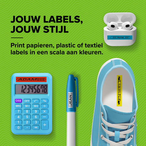 DYMO S0721510 labelprinter-tape Zwart op wit