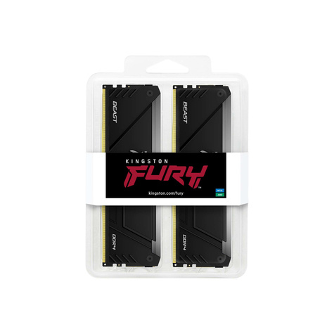 Kingston 32GB 3200MT/s DDR4 CL16 DIMM (Kit of 2)1Gx8 FURY Beast RGB